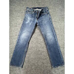 Levi’s 505 Regular Fit Jeans Men’s W31 L30 Blue Denim Straight Leg Hole Flaw